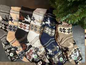 Men’s Sherpa lined Slipper Socks with grippers