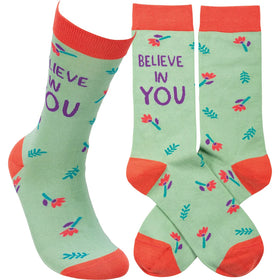 “Believe In You” Inspirational Socks - One Size