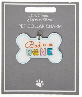 Bad to the Bone Pet Collar Charm