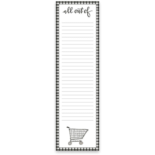 “All Out Of” List Tablet - Jilly's Socks 'n Such