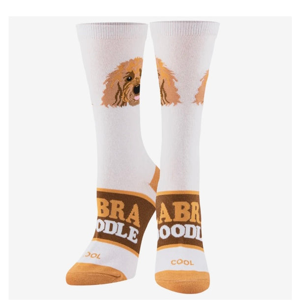 Women’s Labradoodle Socks - White - Jilly's Socks 'n Such