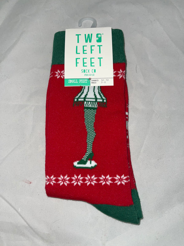 Women’s “FRA-GI-LE” Leg Lamp Socks - Small Feet - Jilly's Socks 'n Such