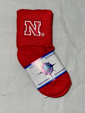 Kid’s Red Nebraska Anklet Sock