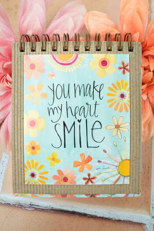 “You Make My Heart Smile” Sweet Sentiment Easelbook - Jilly's Socks 'n Such