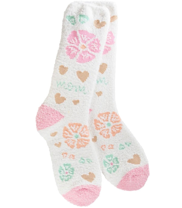 Women’s World’s Softest Socks- Floral-Heart Mom - Jilly's Socks 'n Such