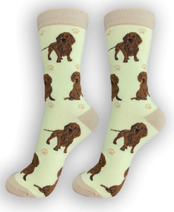 Happy Tails Red Dachshund Socks - Jilly's Socks 'n Such