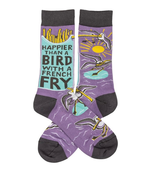 French Fry & Bird Socks - One Size - Jilly's Socks 'n Such
