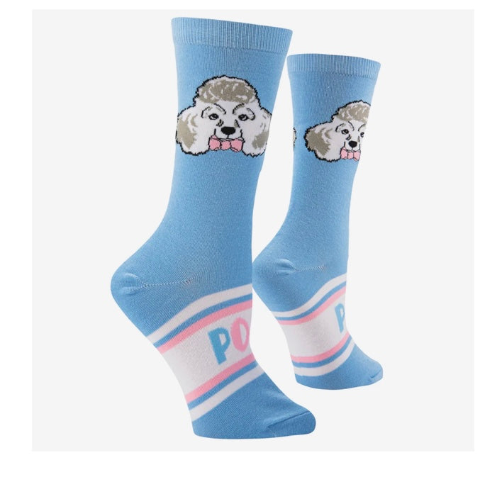 Women's Poodle Socks - Blue