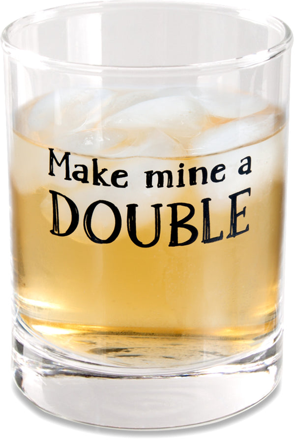 “Make mine a Double” Rocks Glass - Jilly's Socks 'n Such