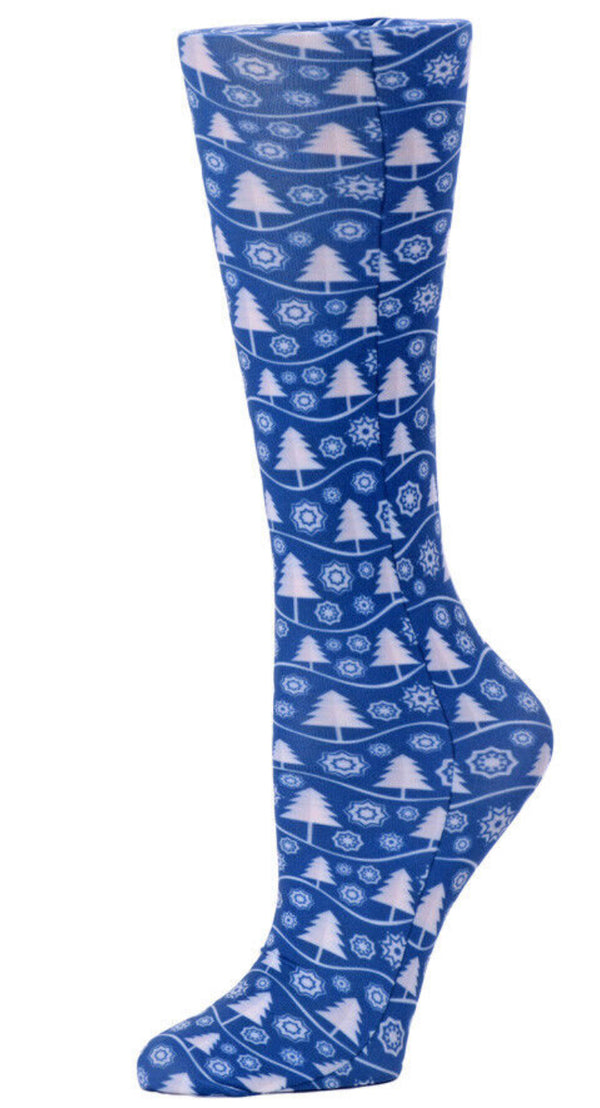 8-15 mmHg  Compression Socks- Winter Wonderland - Jilly's Socks 'n Such