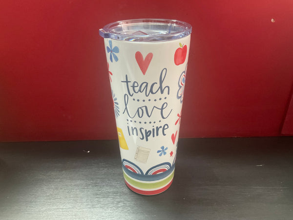 “Teach Love Inspire” Coffee Tumbler - Jilly's Socks 'n Such