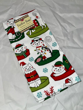 Christmas Cats Kitchen Towel