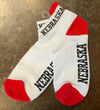 Nebraska Footie Socks - One Size - Jilly's Socks 'n Such
