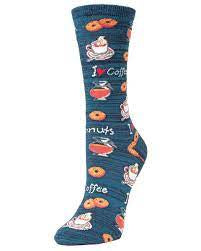 Women’s Navy “I love coffee” Bamboo Socks