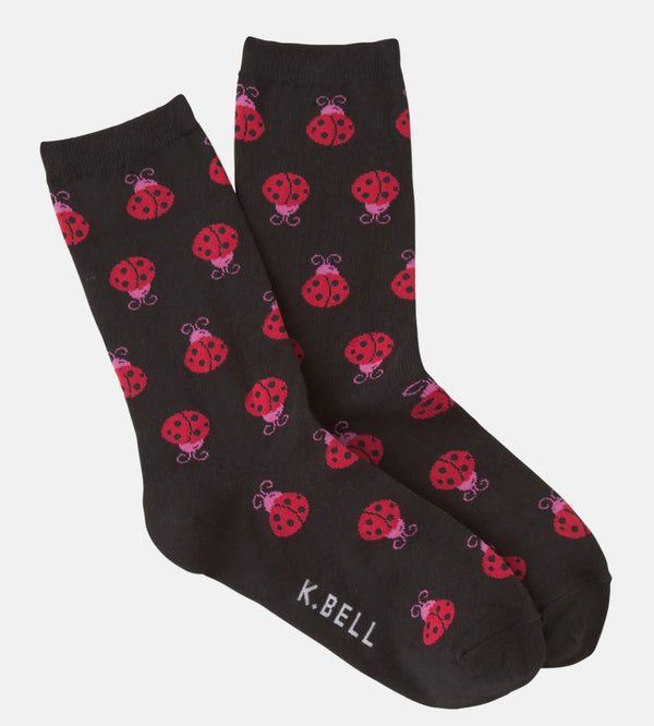 Women’s Large Ladybugs Socks - Jilly's Socks 'n Such