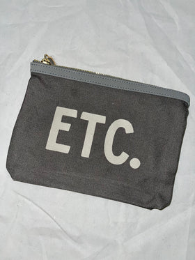 “Etc.” Grey Canvas Pouch