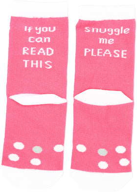 Toddler’s “Snuggle Me Please” Socks - Sidewalk Talk