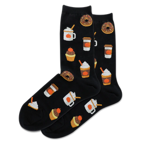 Women’s Pumpkin Spice Everything Socks - Black