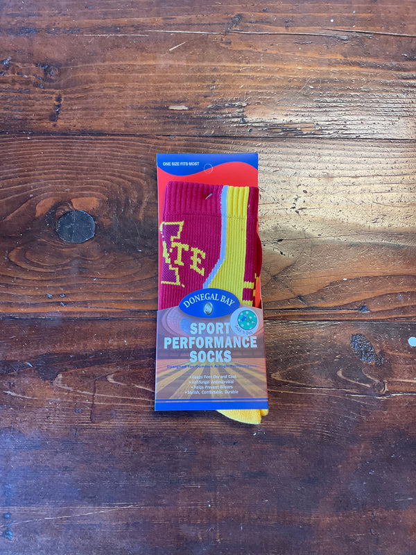 Iowa State Sport Performance Sock - Jilly's Socks 'n Such