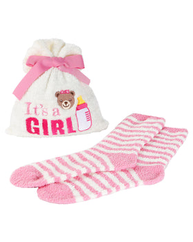“It’s A Girl” Socks & Gift Bag Set