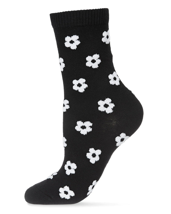 Women’s Black Floral Socks - Jilly's Socks 'n Such