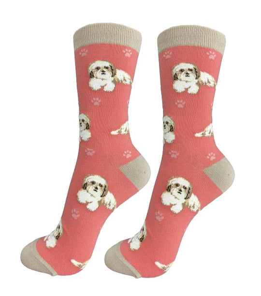 Happy Tails Shih Tzu Socks - Jilly's Socks 'n Such