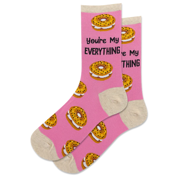 Women’s “You’re My Everything” Bagel Socks - Jilly's Socks 'n Such