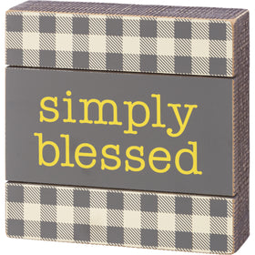 “Simply Blessed” Box Sign