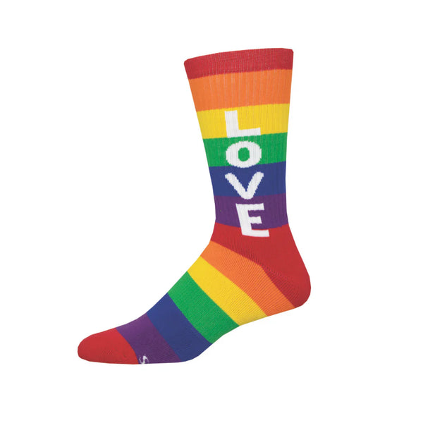 Men’s “Love” Rainbow Socks - Jilly's Socks 'n Such