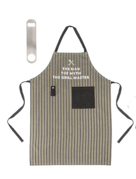 “The Man. The Myth. The Grill Master” Apron with Bottle Opener