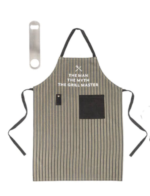 “The Man. The Myth. The Grill Master” Apron with Bottle Opener - Jilly's Socks 'n Such