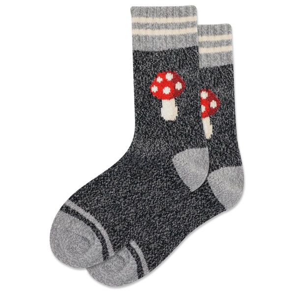 Women’s Spotted Mushroom Fuzzy Socks - Jilly's Socks 'n Such