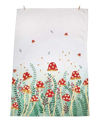 Mushroom Garden Kitchen Towel - Jilly's Socks 'n Such