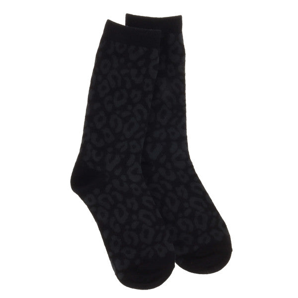 Women’s Black Leopard Socks - Jilly's Socks 'n Such