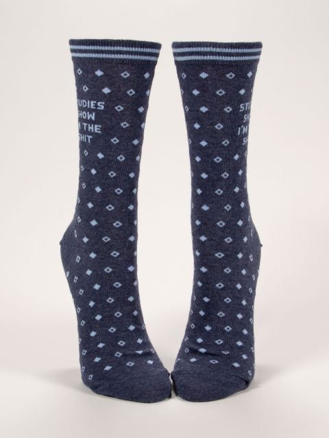 Women’s “Studies Show I’m the Shit” Sock - Jilly's Socks 'n Such