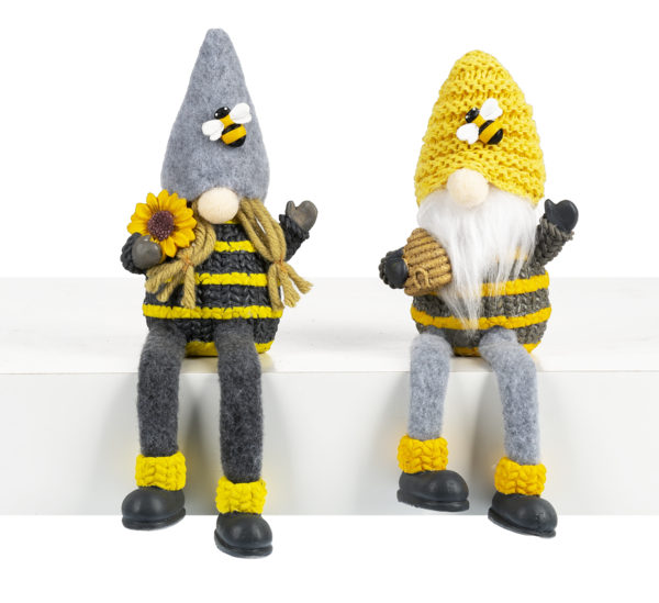 Bee Gnome shelfsitter - Jilly's Socks 'n Such