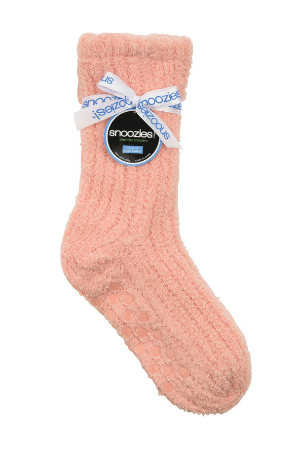 Women’s Pastel Shea Butter Socks w/ Grippers - Peach - Jilly's Socks 'n Such