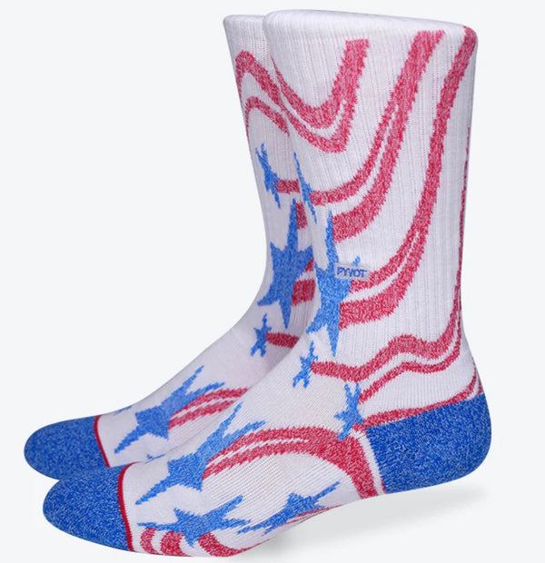 Red White and Blue unisex sock - Jilly's Socks 'n Such