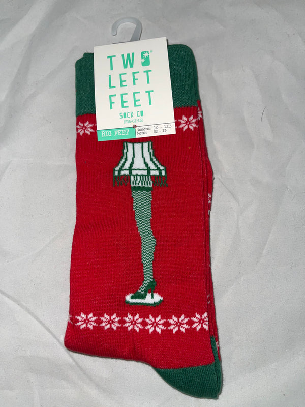 Men’s “FRA-GI-LE” Leg Lamp Socks - Big Feet - Jilly's Socks 'n Such