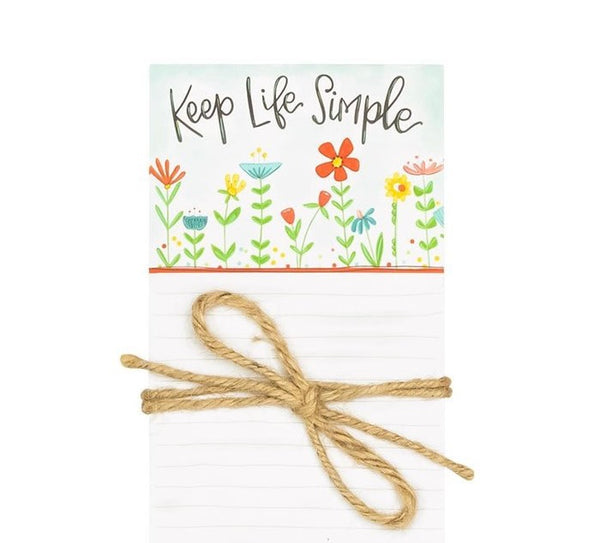 “Keep Life Simple” Magnetic List Notepad - Jilly's Socks 'n Such