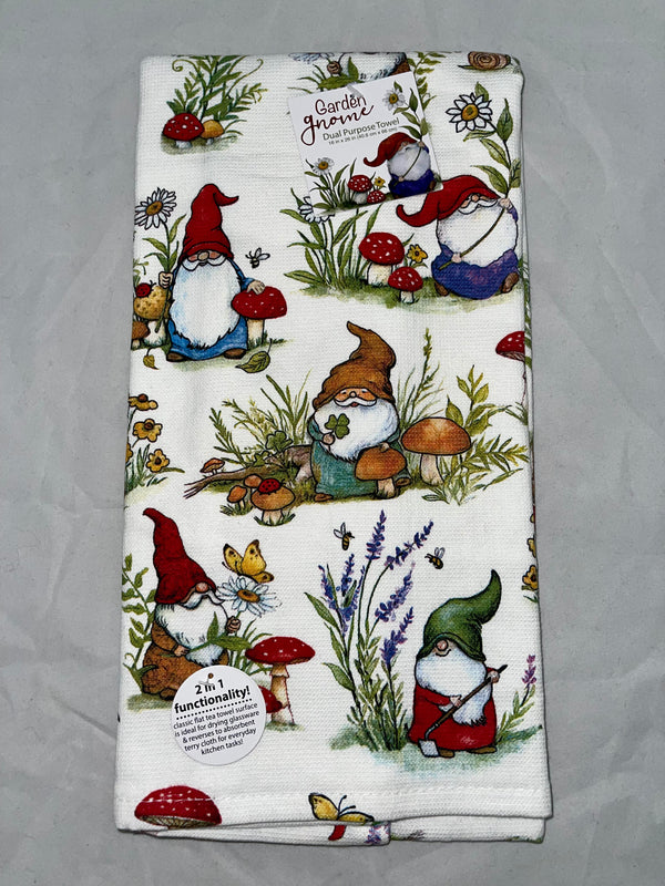 Garden Gnome Kitchen Towel - Jilly's Socks 'n Such