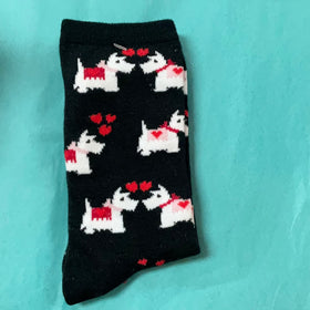 Valentine Dogs Sock