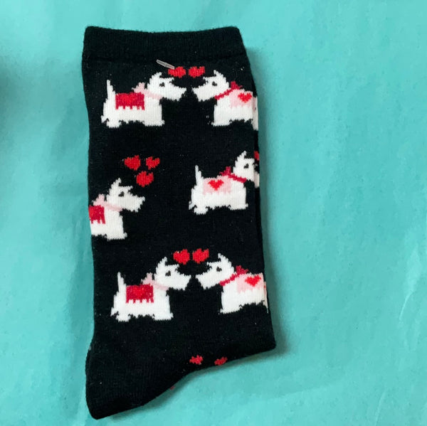 Valentine Dogs Sock - Jilly's Socks 'n Such