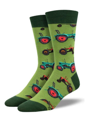 Men's Tractor - Green Socks