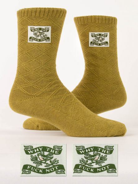 Women’s “Why The Fuck Not” Tag Socks - Jilly's Socks 'n Such