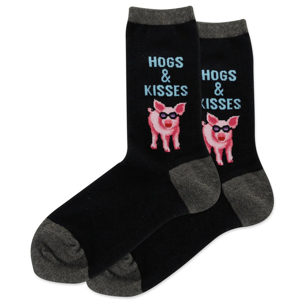 Women’s “Hogs and Kisses” Socks - Jilly's Socks 'n Such
