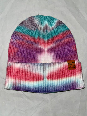 Women’s Purple/Pink Tie Dye Winter Hat