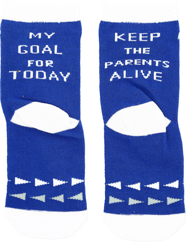 Toddler’s “Goal For Today” Socks - Sidewalk Talk - Jilly's Socks 'n Such