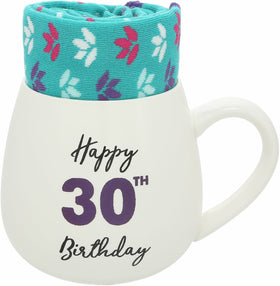Women’s Happy Birthday Mug & Sock Set - Warm & Toe-sty