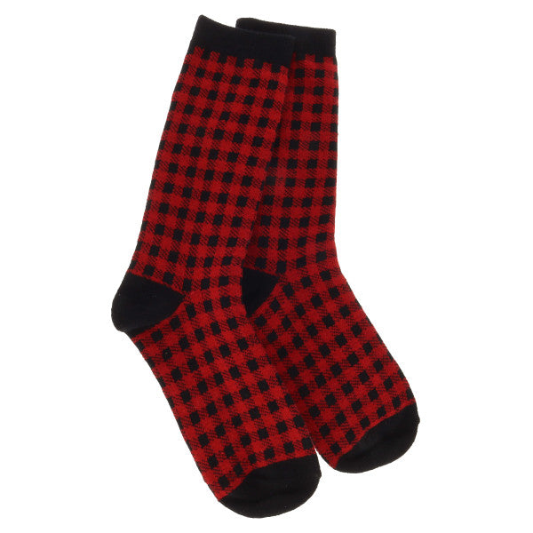 Women’s Red and Black Plaid Socks - Jilly's Socks 'n Such